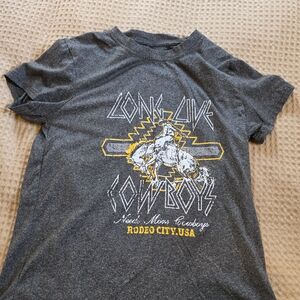 SHEIN Gray Graphic Tee with Yellow Accents